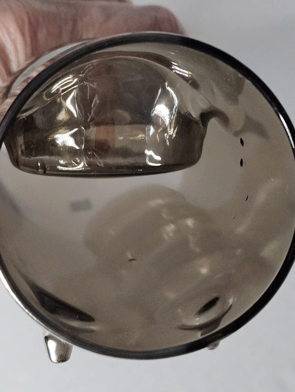 Shannon Of Ireland Long Cylindrical Glass 5 Votive Holder With Metalic Finish